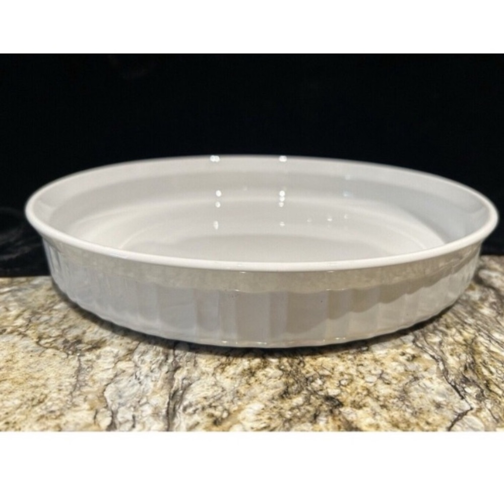 Corningware French White 10” Pie  Dish F-3-8   24cm